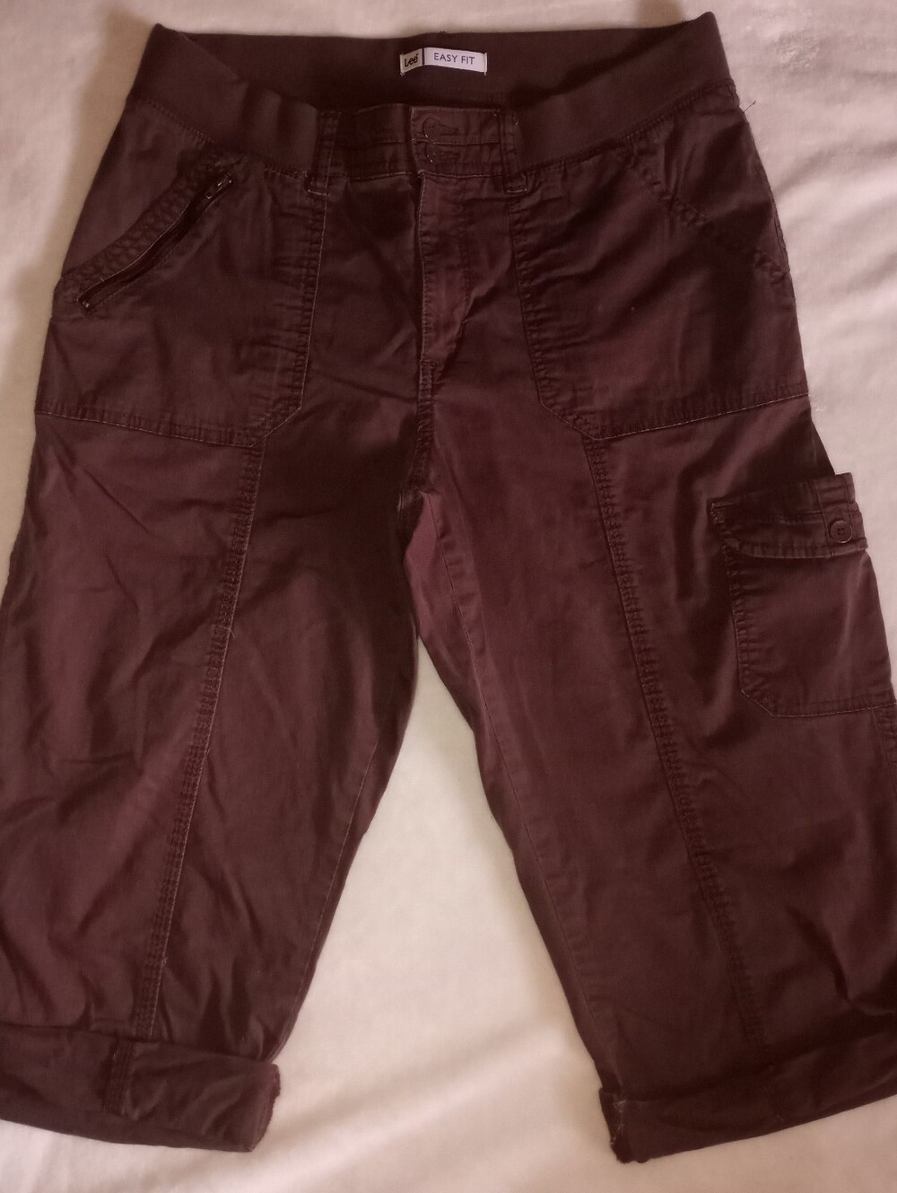Womens LEE Easy Fit Brown Capri Size 14M